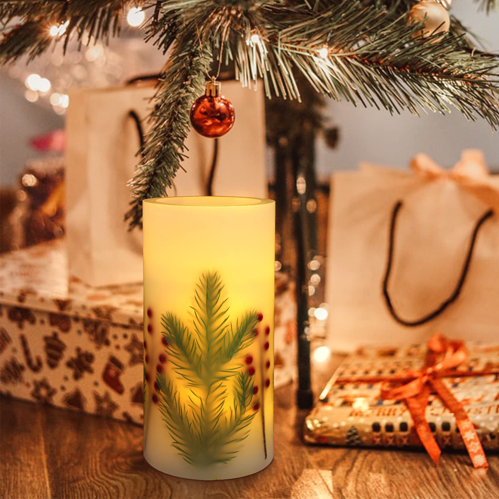 Amazon.co.jp: CRYSTAL CLUB クリスマス フレイムレスキャンドル 4